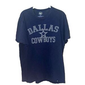 47 Brand ✨Dallas Cowboys T Shirt‎ Size Large Mens  Dark Blue Football ✨Vintage